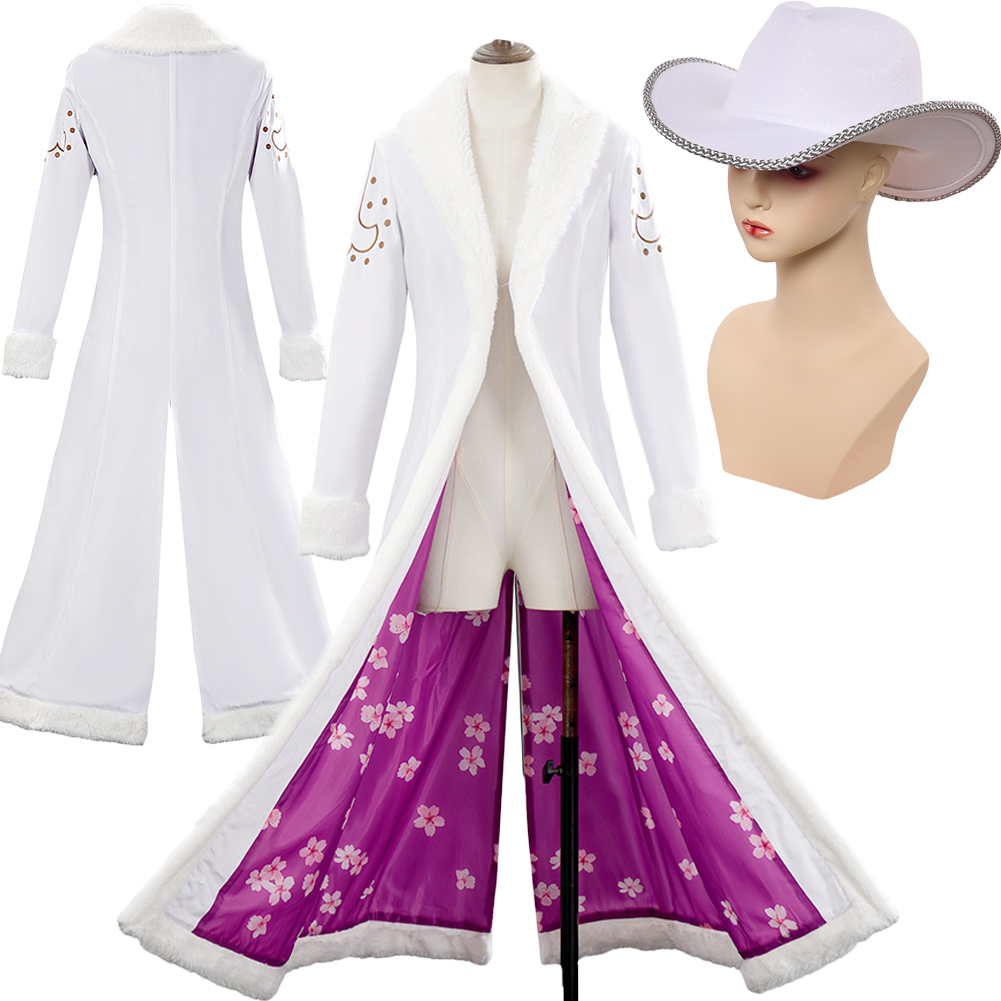 Anime Cosplay Robin - Disfraz de Nico Robin, disfraz blanco,