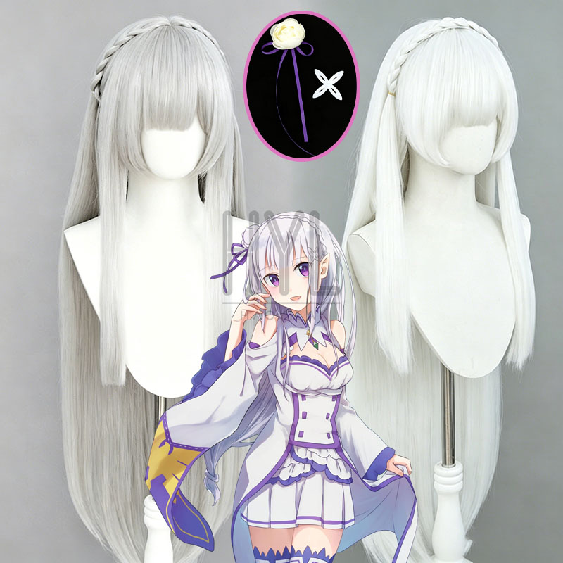 Re Zero Rem Wig - Peluca de Cosplay de Anime Re:Zero