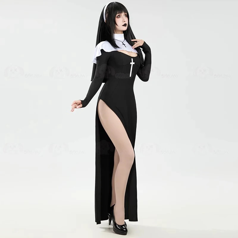 Anime Cosplay Nun - Disfraz de Cosplay para mujer, vestido