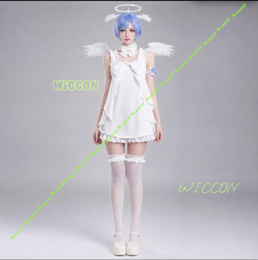 Re Zero Rem Wig - Disfraz de personaje de Re Zero,