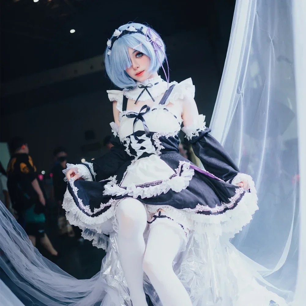 Nuevo disfraz de Anime Maid Re - Re Zero Rem Wig reseña y precio