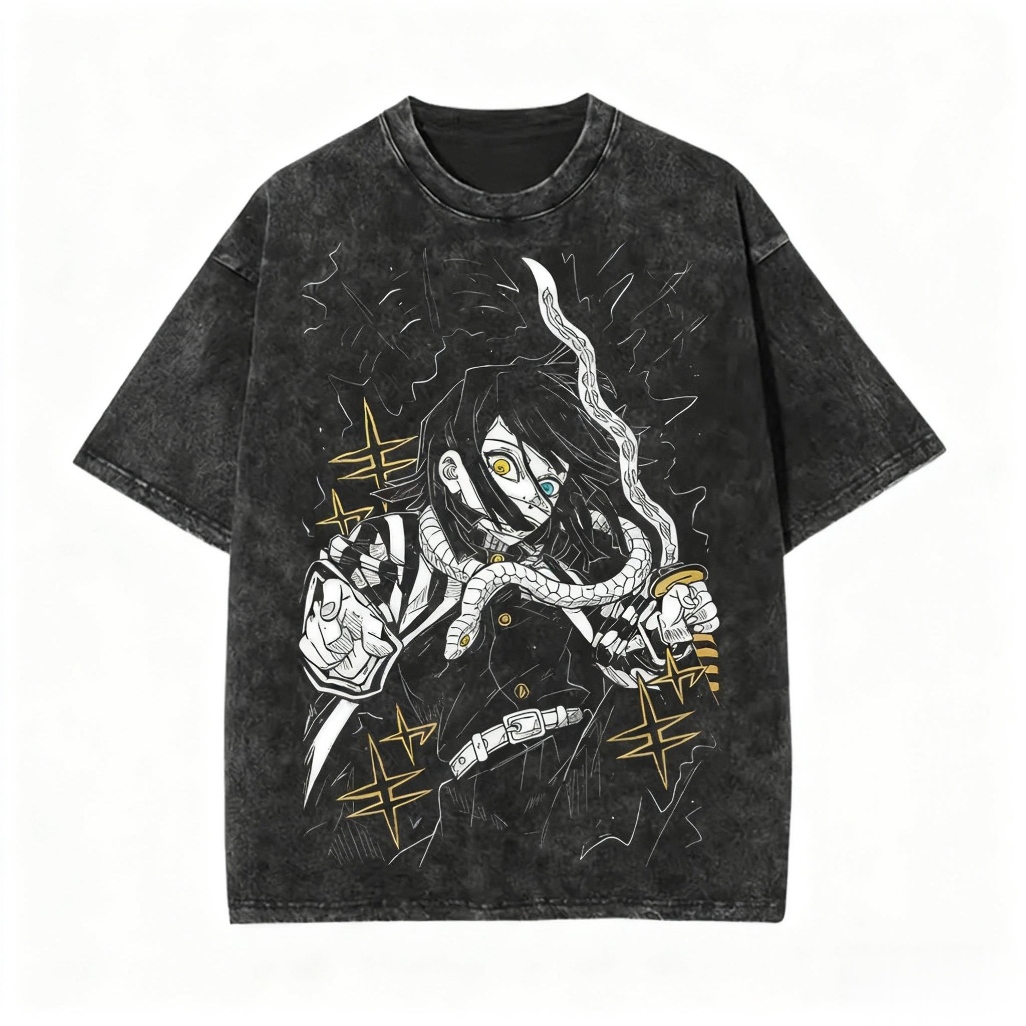 Camiseta con gráfico lavado Vi - Cosplay Anime Tsunade reseña y precio