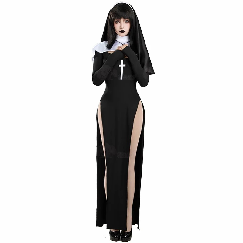 Disfraz de Cosplay para mujer, - Anime Cosplay Nun reseña y precio
