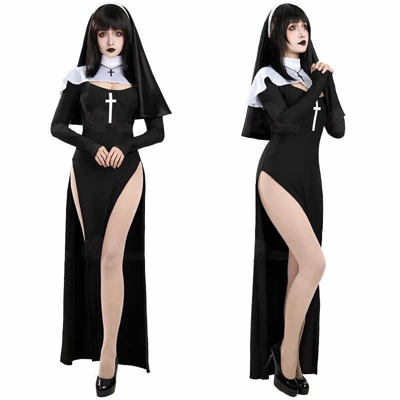 Disfraz de Cosplay para mujer, - Anime Cosplay Nun reseña y precio