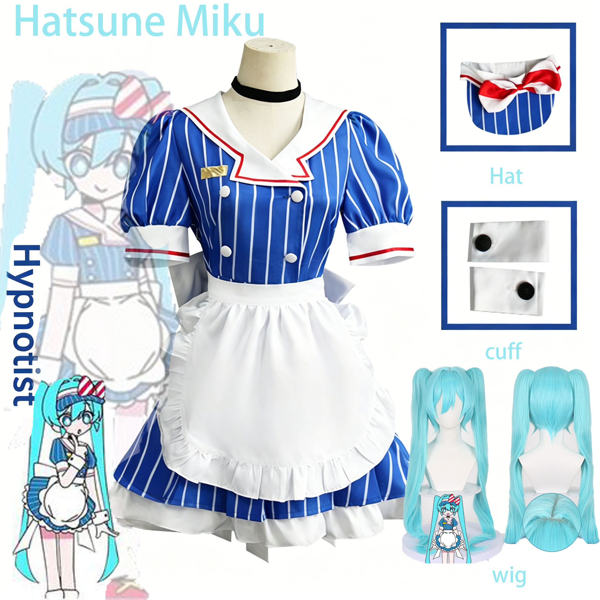 Uniforme de sirvienta hipnotiz - Anime Cosplay Duo reseña y precio