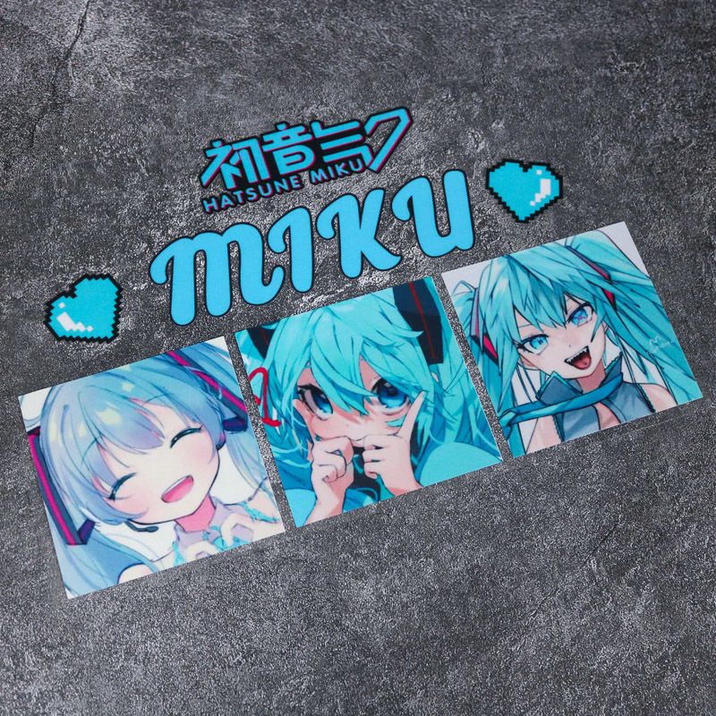 Nuevas Pegatinas Reflectantes  - Anime Cosplay Miku reseña y precio