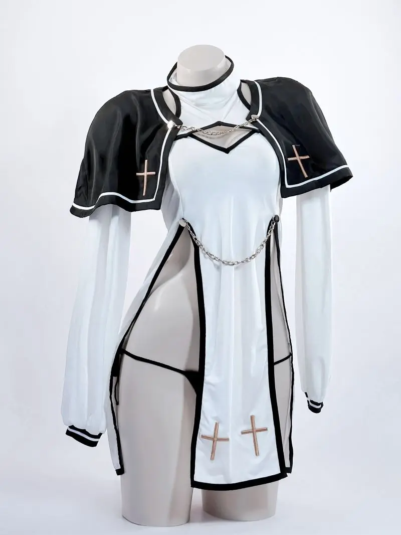 Disfraz de sacerdote purgatori - Anime Cosplay Nun reseña y precio