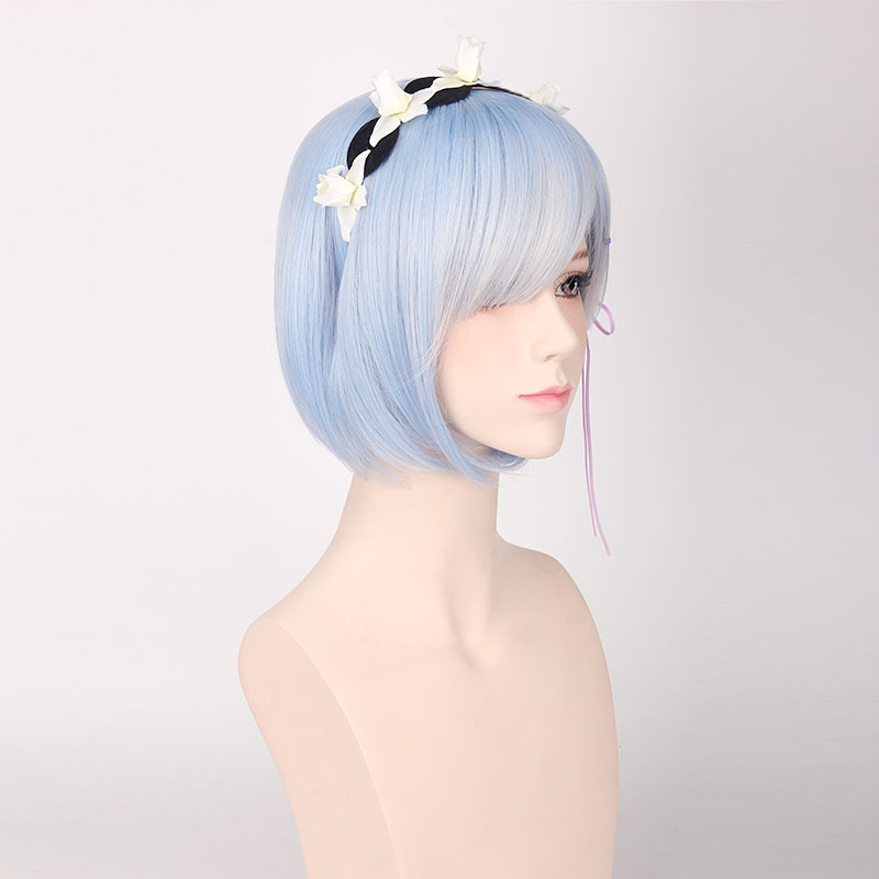 Peluca de cosplay de Ram Rem d - Re Zero Rem Wig reseña y precio